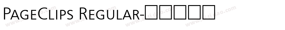 PageClips Regular字体转换